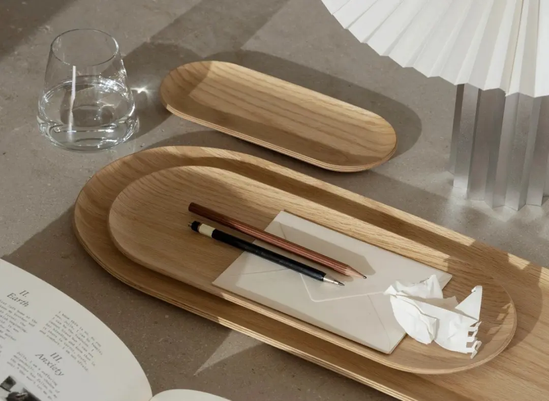 Baki Tray Oak Large | Bruin | Staal