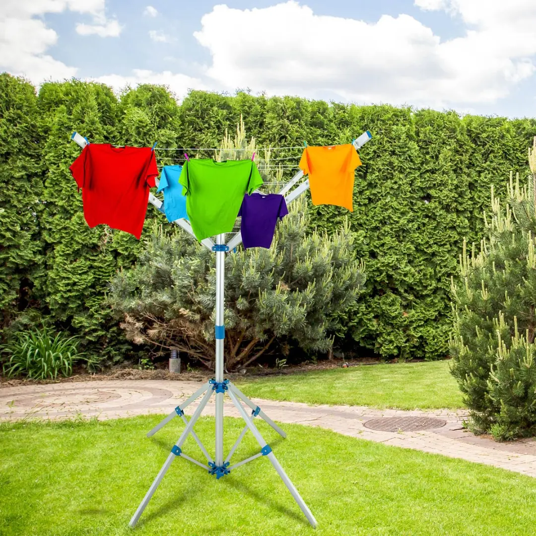 Monzana Aluminium Droogmolen 168x82x78cm - Zilver