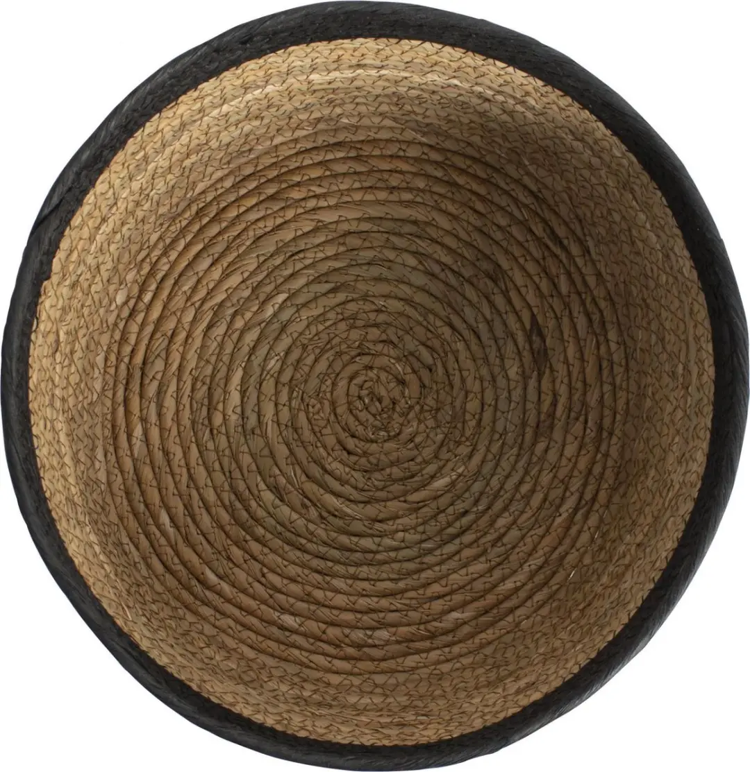Gusta Opbergmand Jute Zwart ø30x18cm