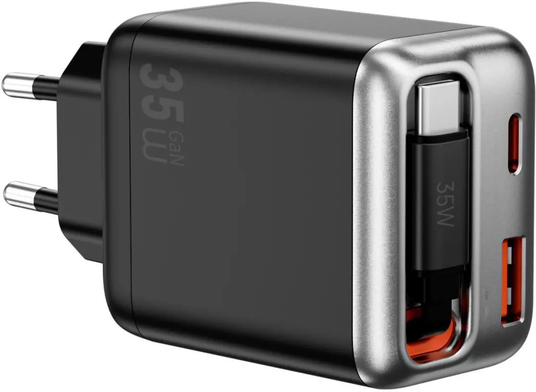 WiWu Helix PD35W Oplader 35W - 2x USB-C - Zwart