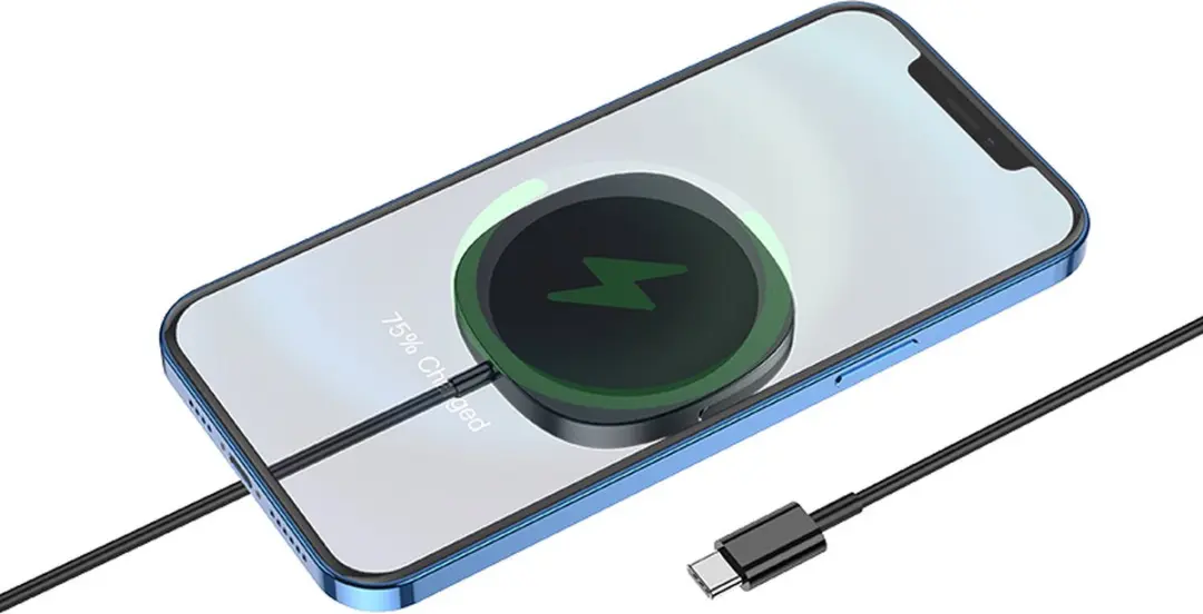 Hoco CW35 Draadloze Oplader MagSafe 15W - Zwart - afbeelding 6 van 6