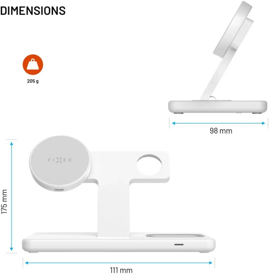 Fixed MagPowerstation 3-in-1 Oplaadstation Wit