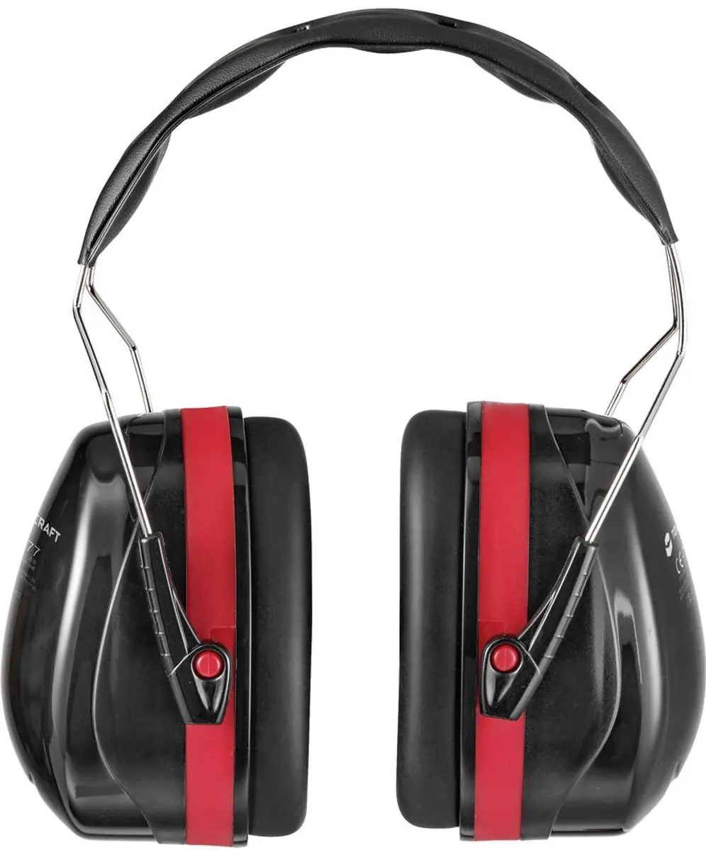 TOOLCRAFT TO-7897173 Oorkap 34 dB - Zwart-rood