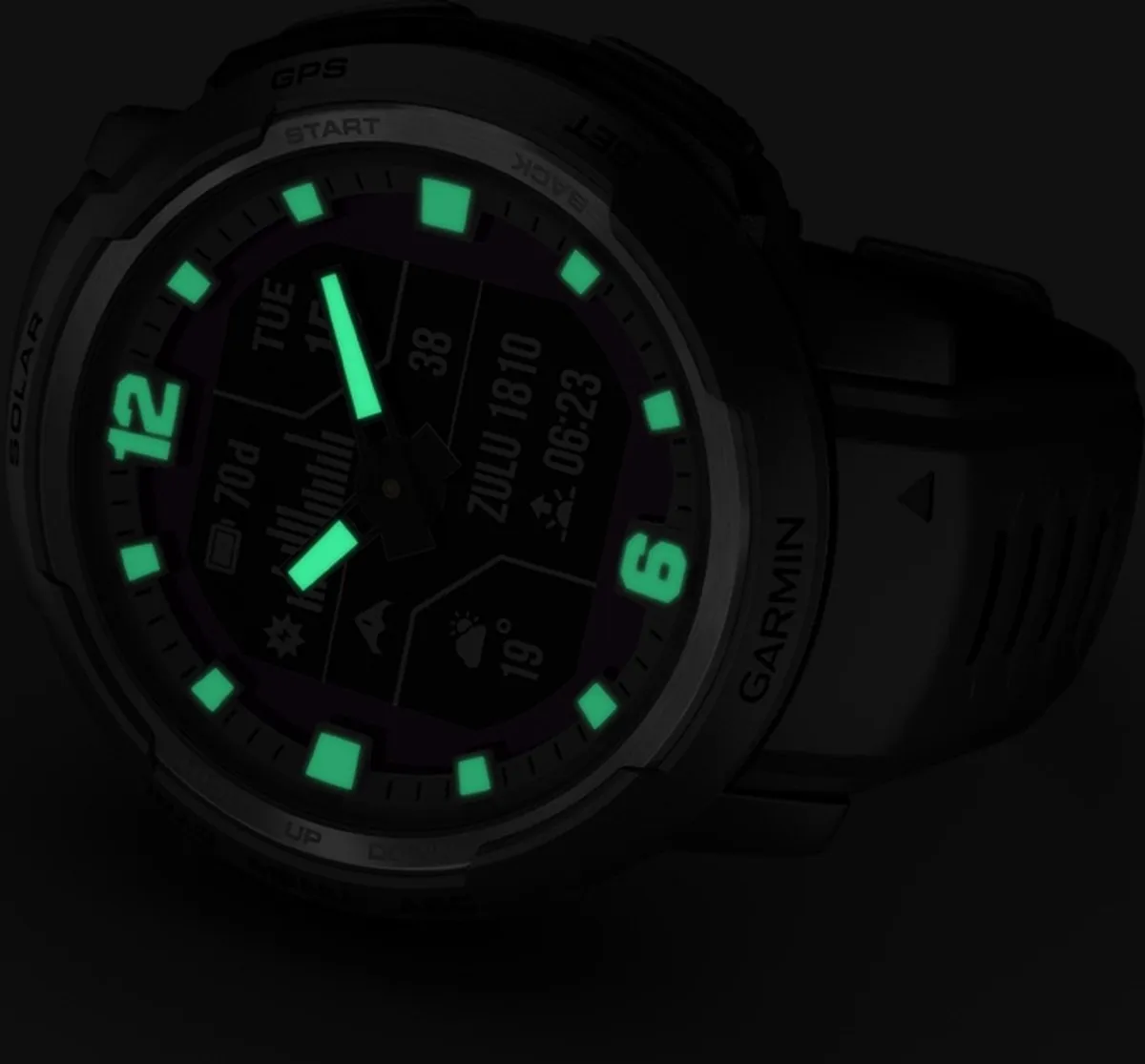 Garmin Instinct Crossover Solar Tactical - 45mm - Zwart - afbeelding 2 van 6