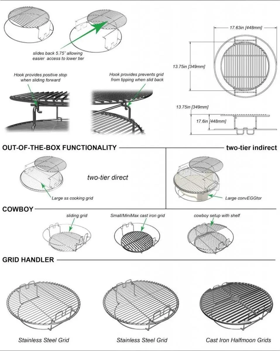 Big Green Egg Multi Level Rack Large - RVS