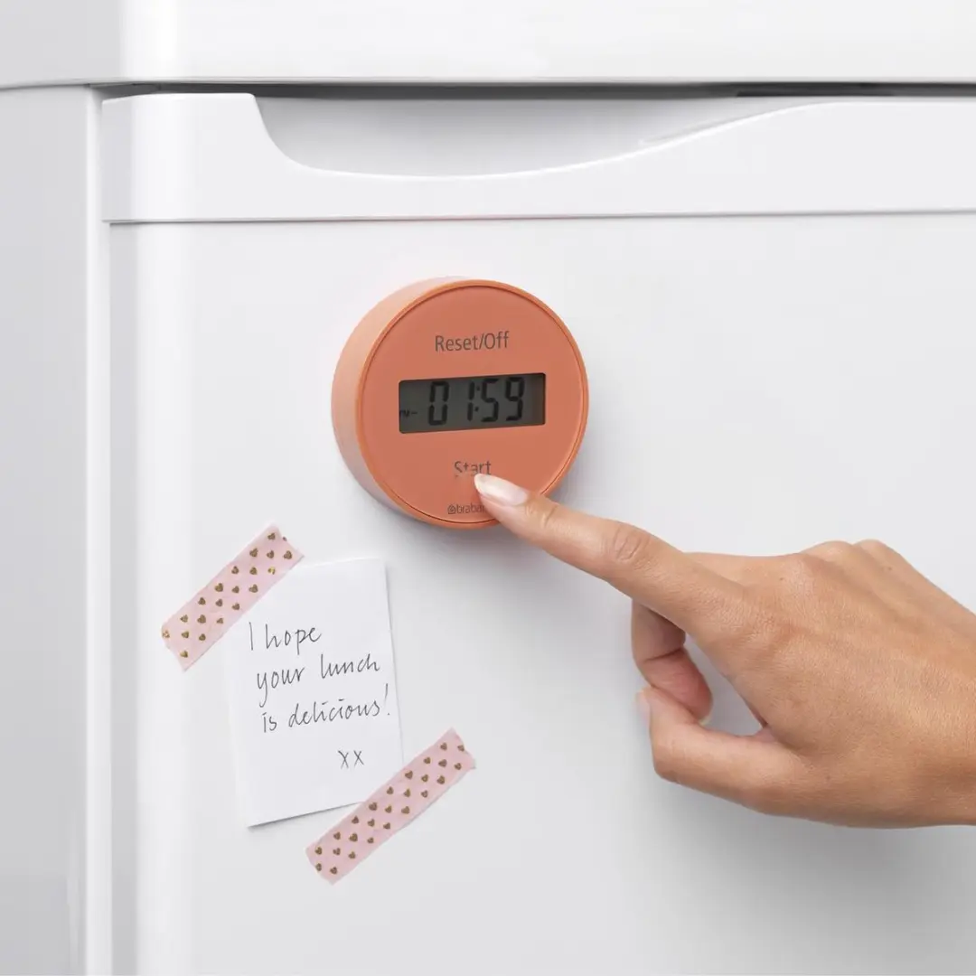 Brabantia Tasty+ Kookwekker - Magneet Terracotta Pink - afbeelding 6 van 6