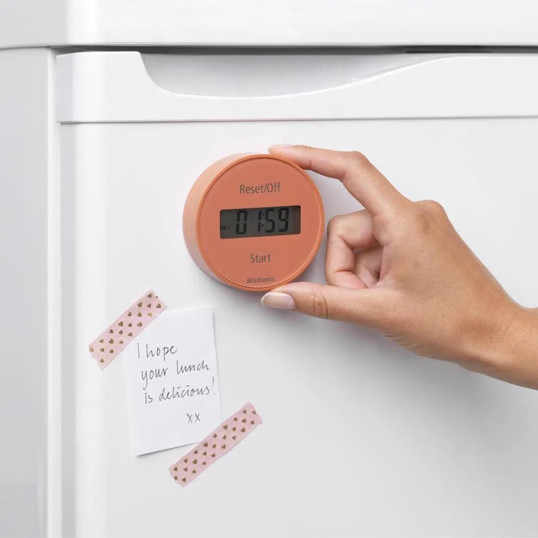 Brabantia Tasty+ Kookwekker - Magneet Terracotta Pink