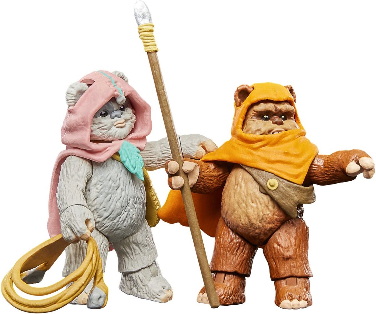 Hasbro Figuras Wicket W Warrick And Kneesaa Ewoks Star Wars 9 Cm Figuur Oranje
