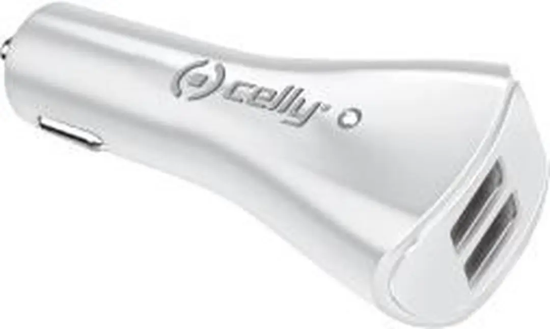 Celly CCUSB22W Autolader 10W - 2x USB - Wit