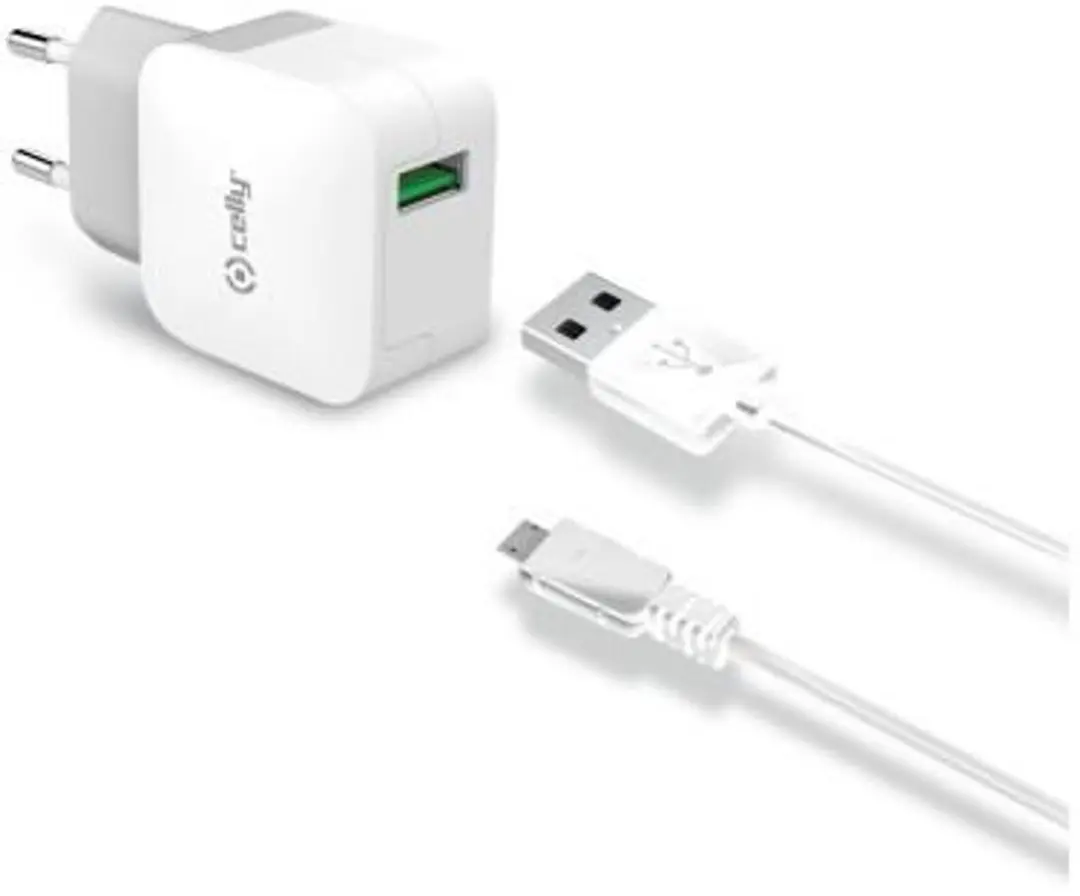 Celly Thuislader Turbo Charger 12W - USB 2.4A - Wit