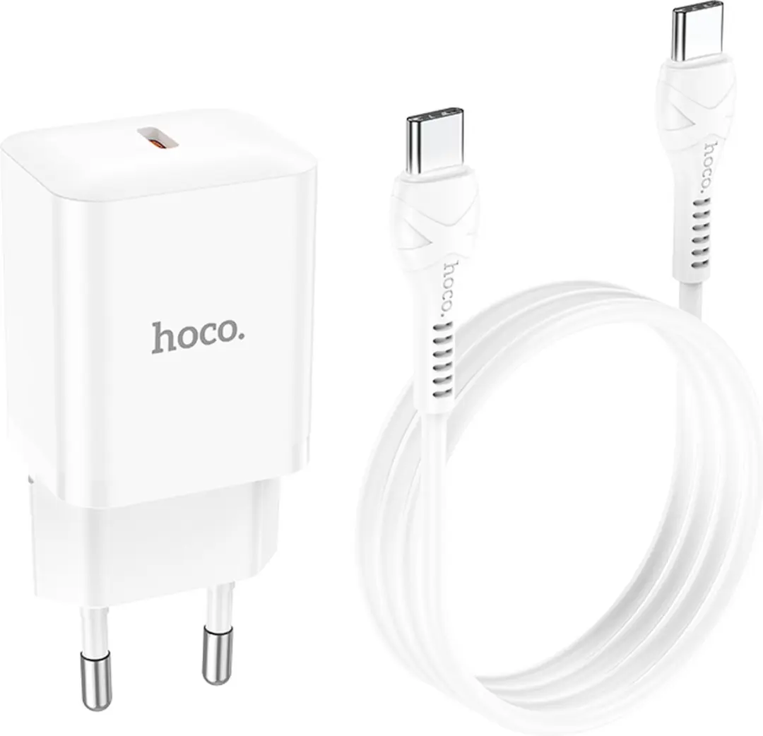 Hoco N27 20W Snellader - Wit - 2m Type-C kabel