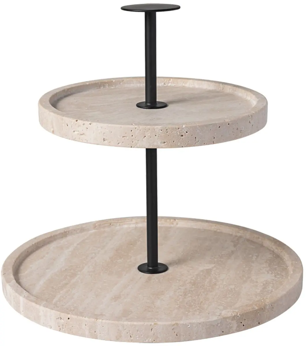 Etagere Manufacture Travertine ø 24,5 cm