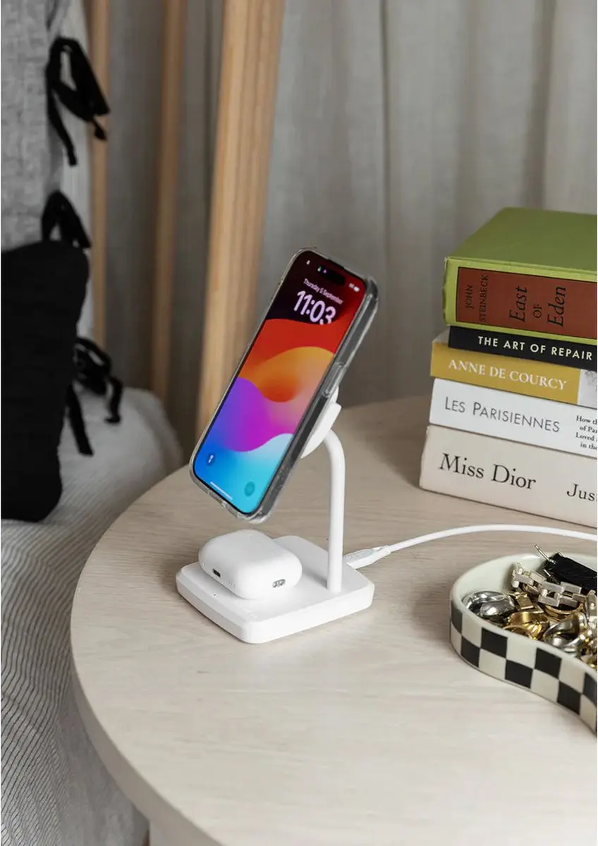 Cygnett Qi2 2-in-1 Chargebase CY5099BUNCP - Wit