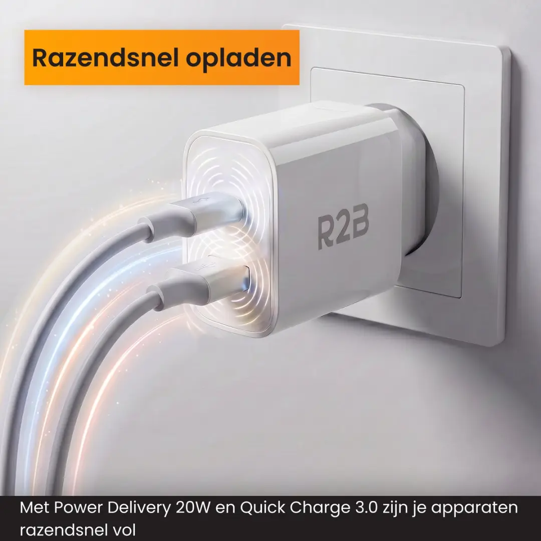 R2B 20W USB Adapter - Wit