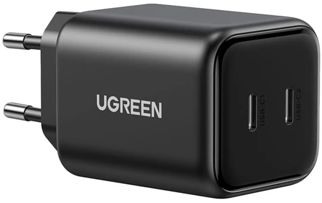 Ugreen 65154 GaN USB-C Oplader 45W - 2 Poorten Zwart