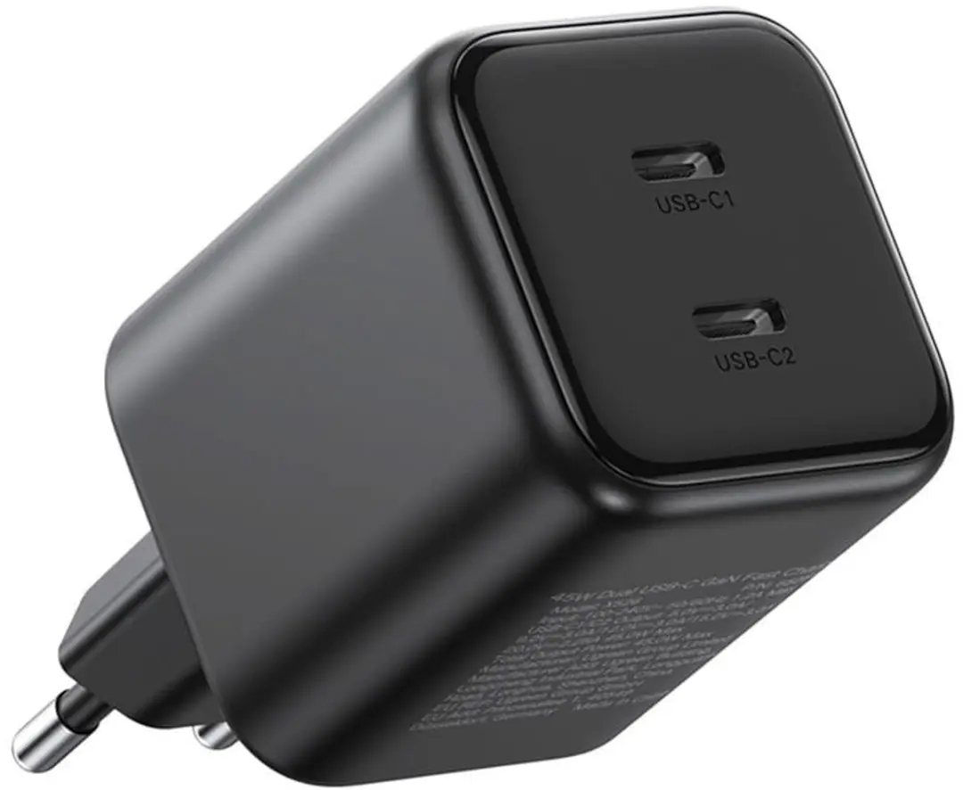 Ugreen 65154 GaN USB-C Oplader 45W - 2 Poorten Zwart