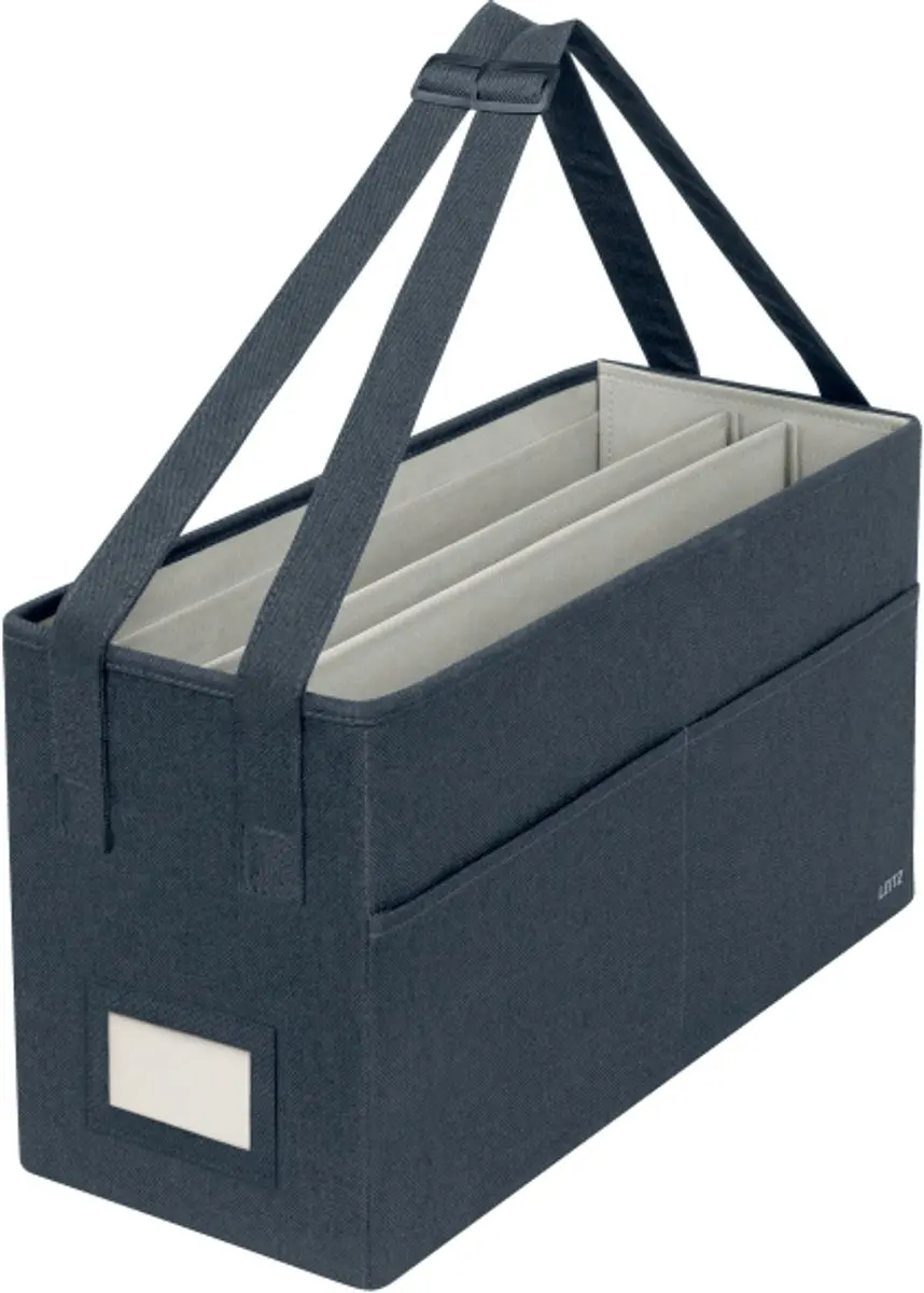 Leitz Stoffen Hot Desking Opbergtas 16" - 27L - 3 Vakken - Fluweel grijs