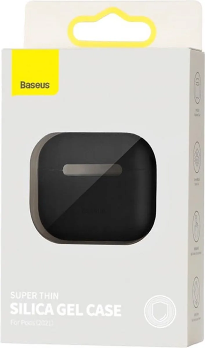 Baseus Super Dun AirPods 3 Siliconen Hoesje 0153 - Zwart - afbeelding 6 van 6