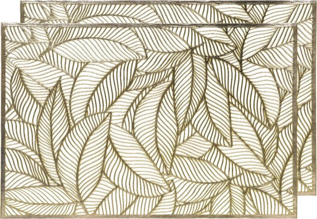 Decoris Tafel Placemats Gouden Bladeren 30x45cm