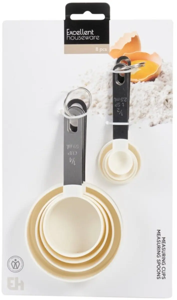 Excellent Houseware Keukenmaatlepels Set 8-delig - Groen