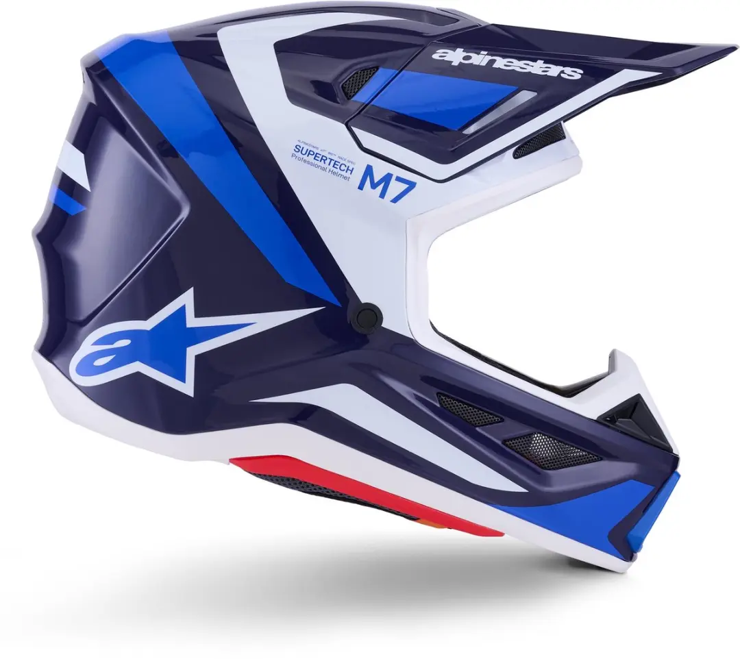 Alpinestars S-M7 Rise Crosshelm - L - Blauw/Wit