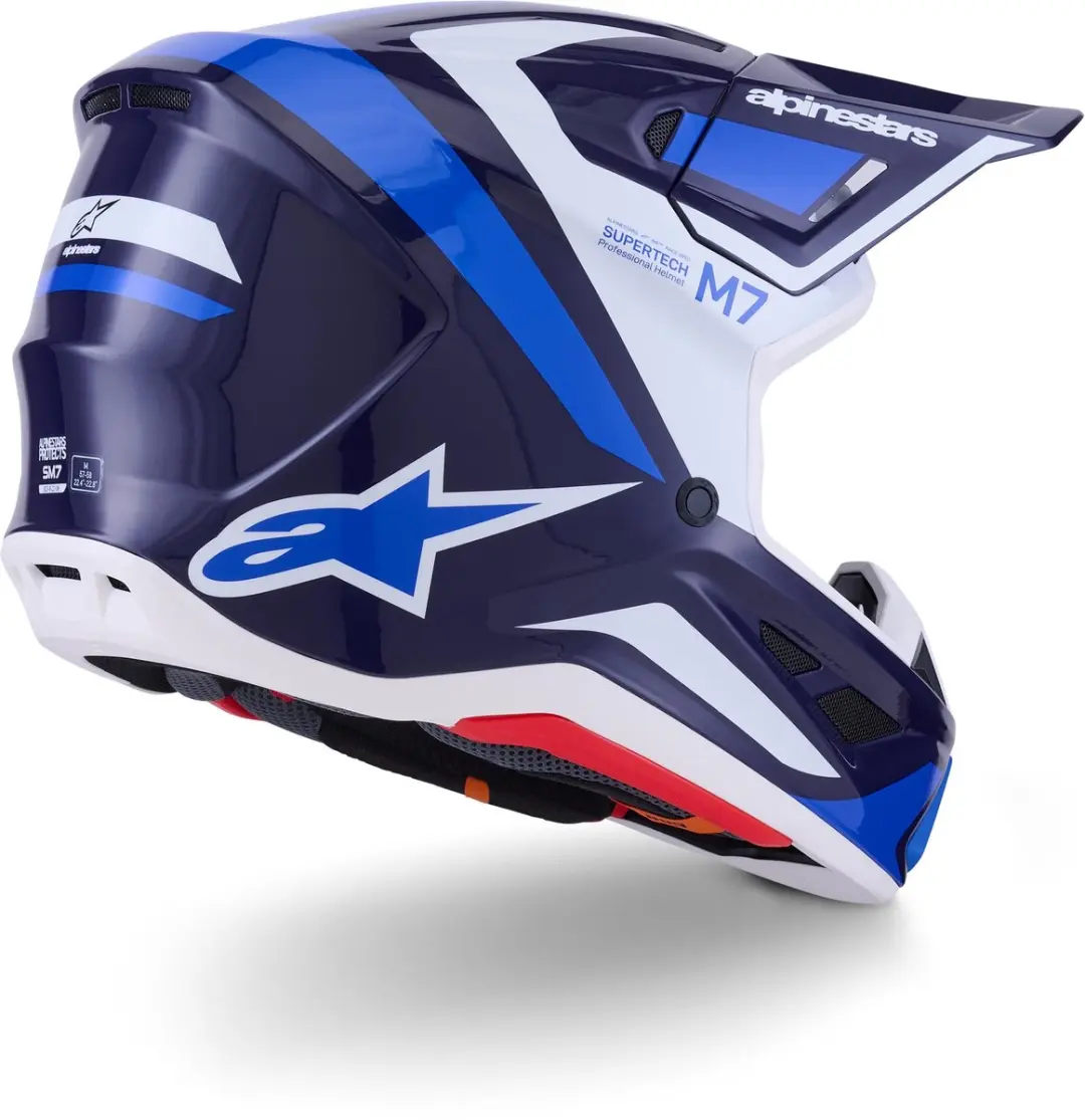 Alpinestars S-M7 Rise Crosshelm - L - Blauw/Wit