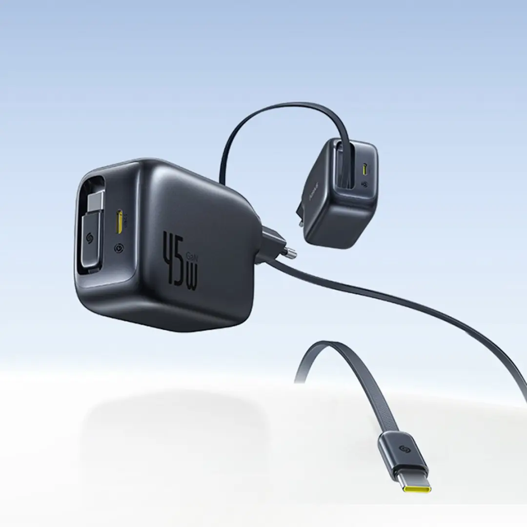 Baseus EnerCore CJ11 45W USB-C Snellader - Zwart