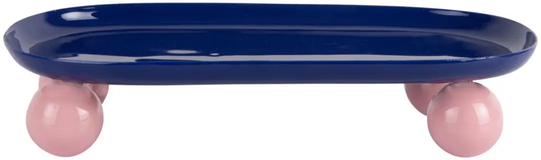 Present Time Double Funky Oval Dienblad - Blauw