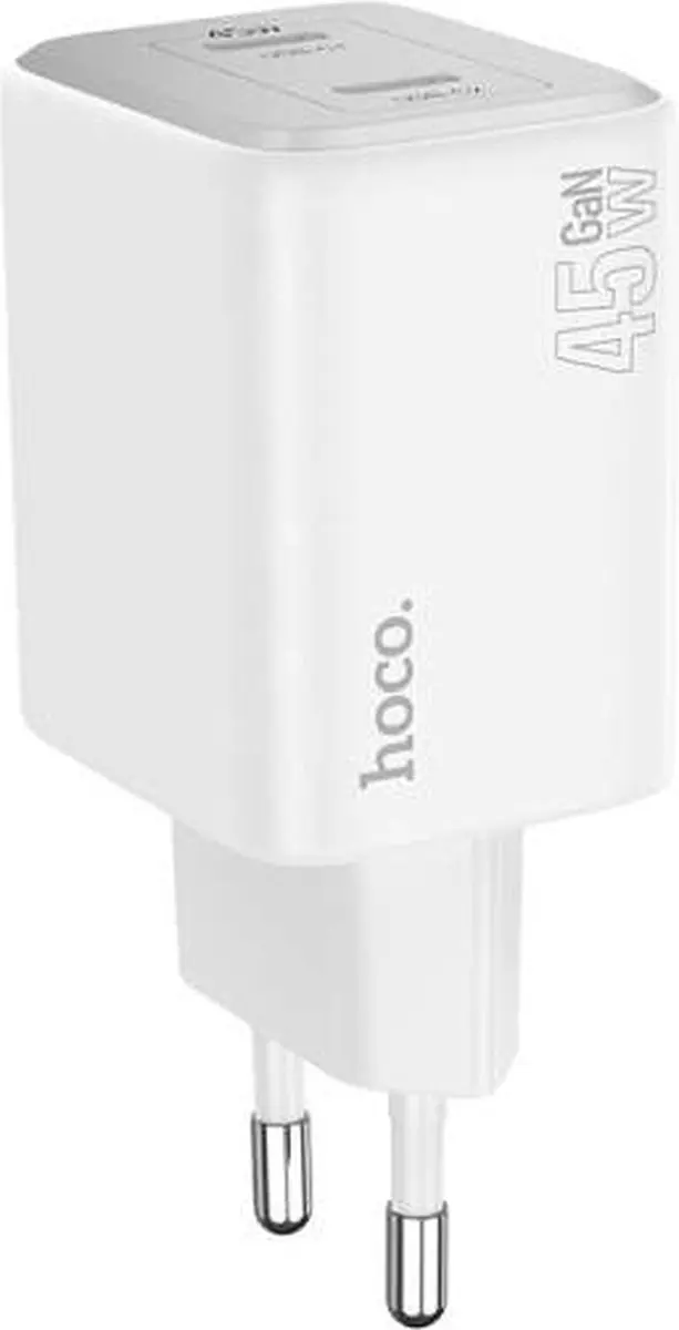 Hoco 45W USB-C Oplader - Wit