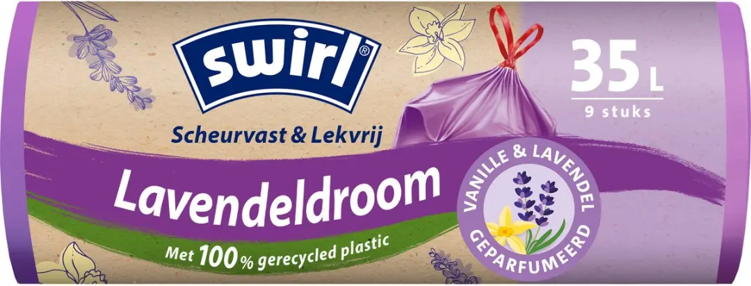 Swirl Vuilniszakken Lavendelroom 35L