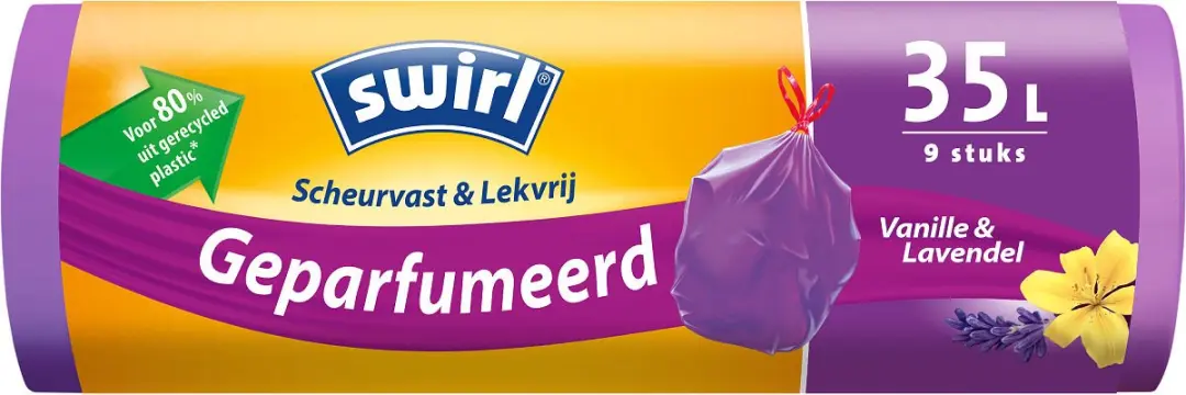 Swirl Vuilniszakken Lavendelroom 35L - 9 Stuks