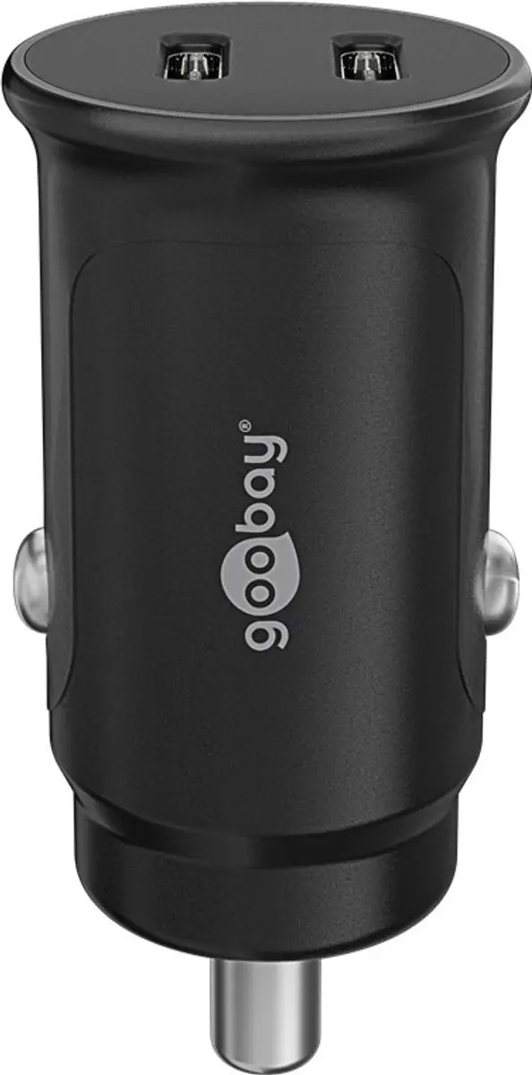 Goobay 59705 Powerbank Auto - 30W - 2x USB - Zwart