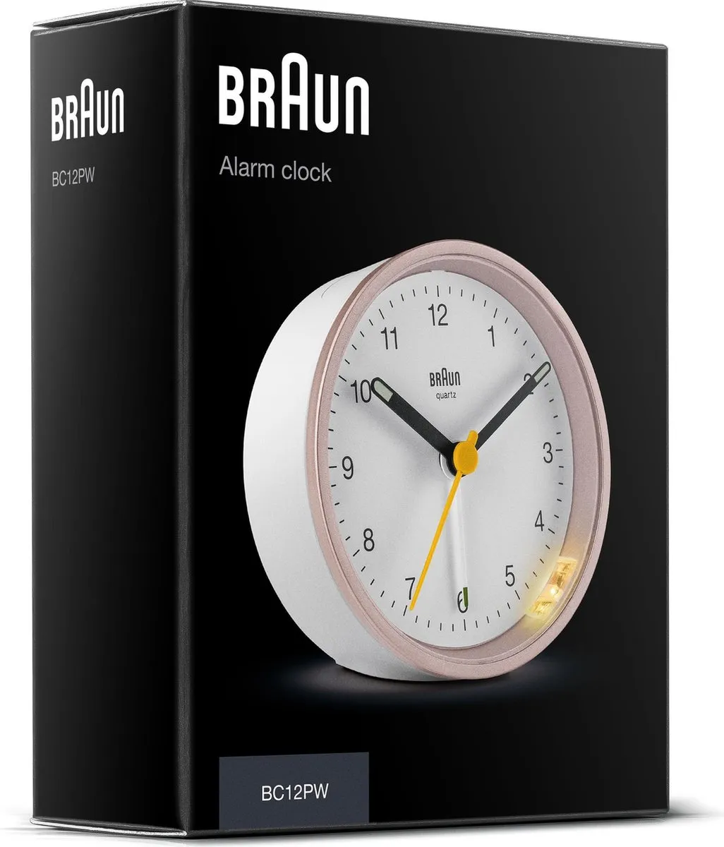 Braun BC12PW Wekker - Analoog - Roze/Wit - afbeelding 5 van 6