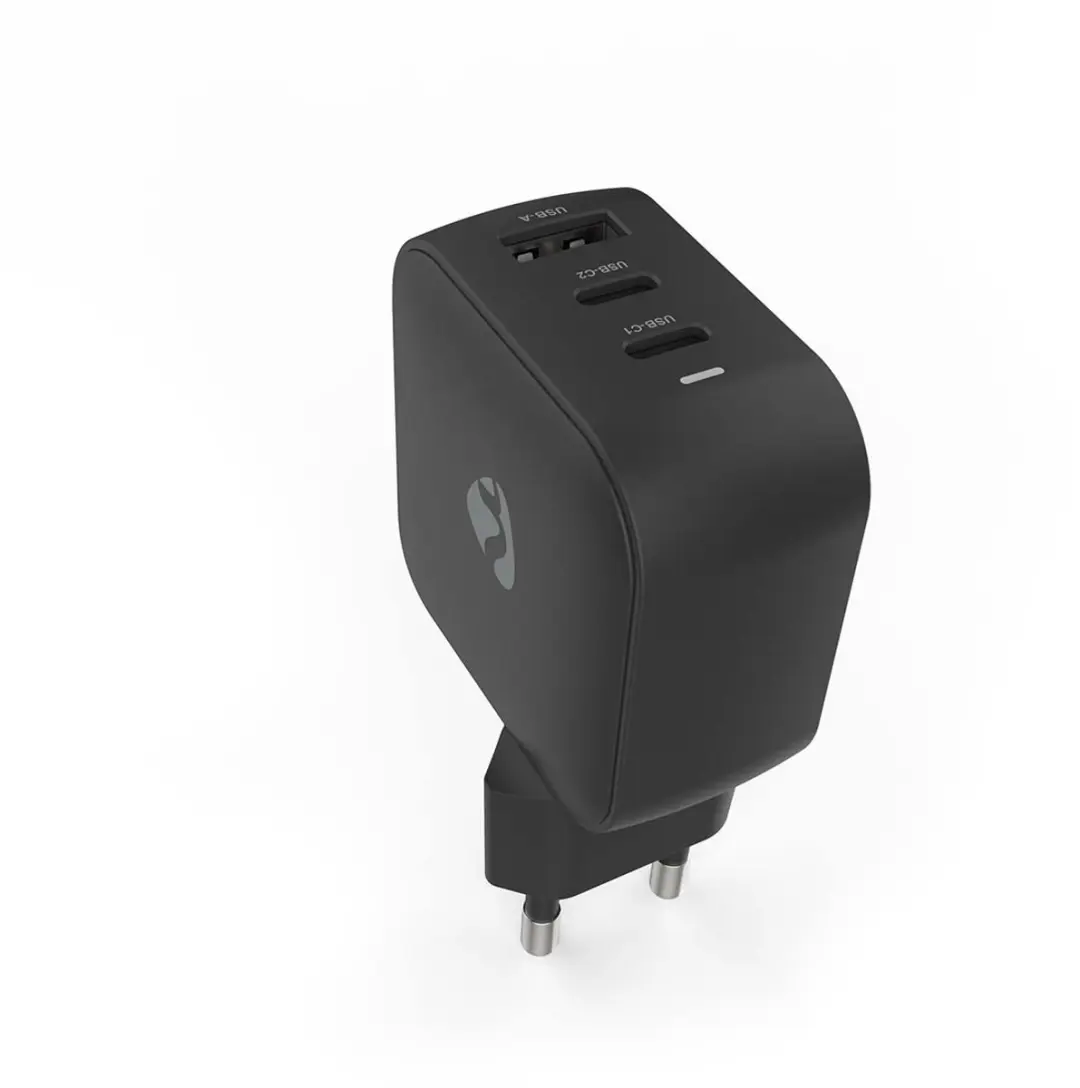 Nedis WGCHA70WBK Oplader 70W - 3x USB - GaN - Zwart