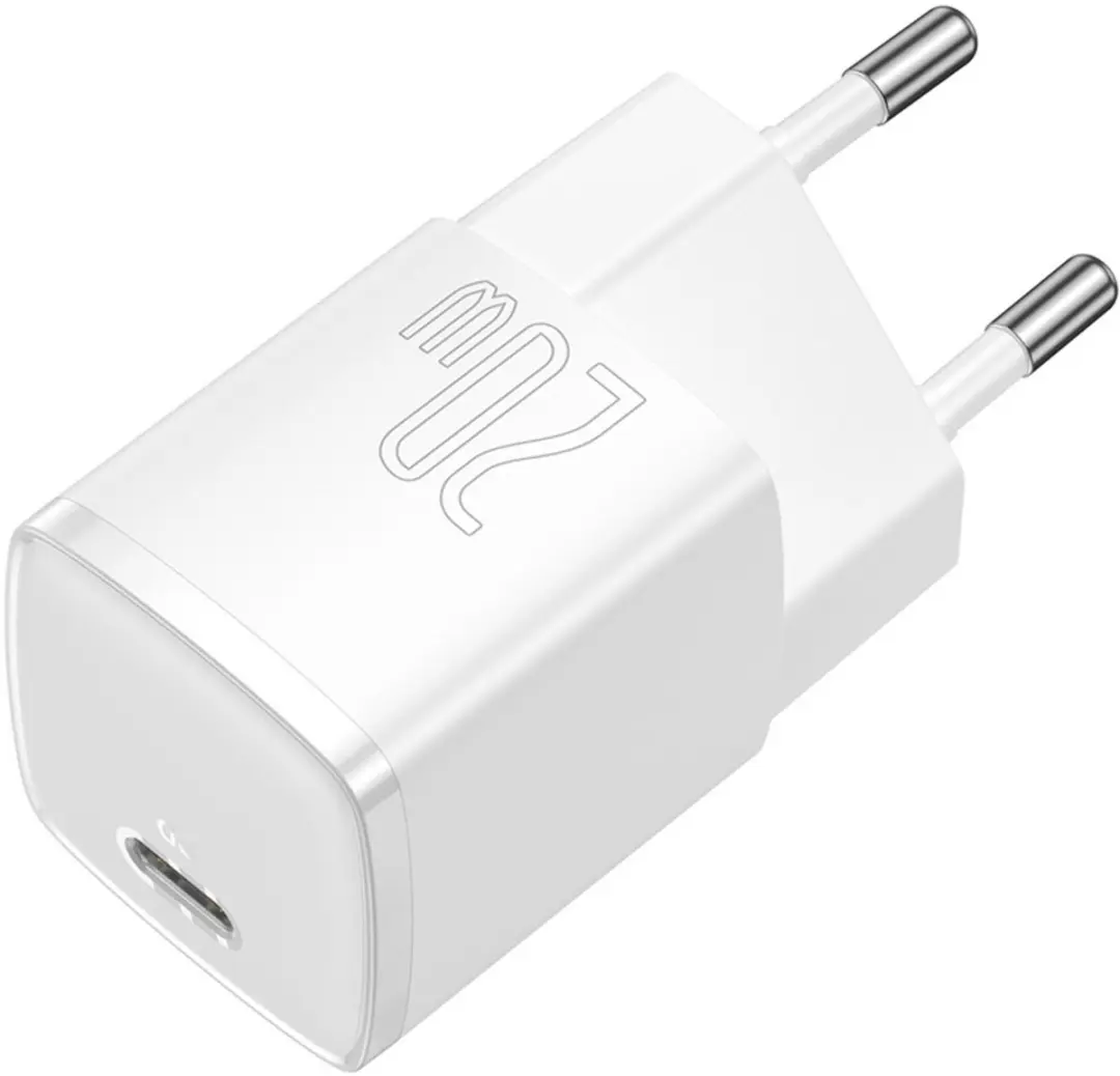 Baseus Cube USB-C Oplader 20W - Wit