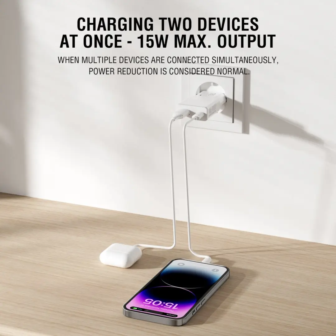 4Smarts PDPlug Duos Slim Wit 30W - Smartphone/Tablet