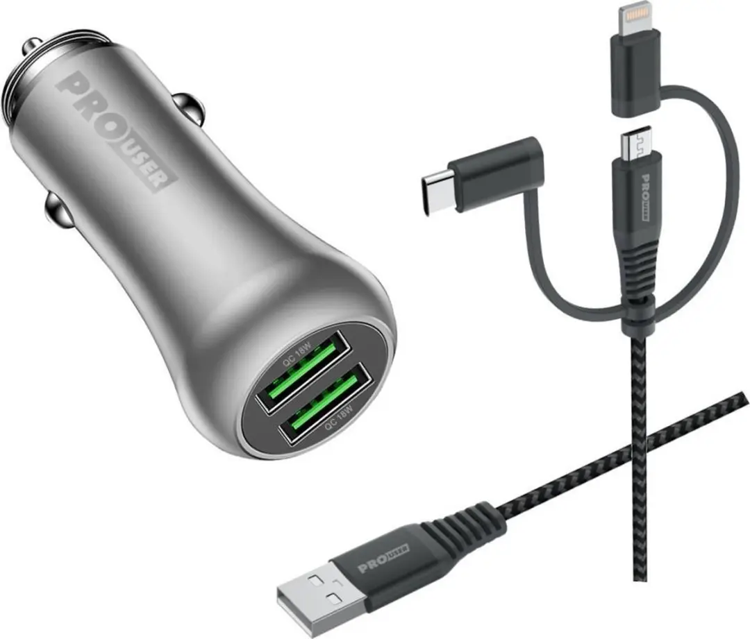 Pro-User 36W Dual USB Auto Lader