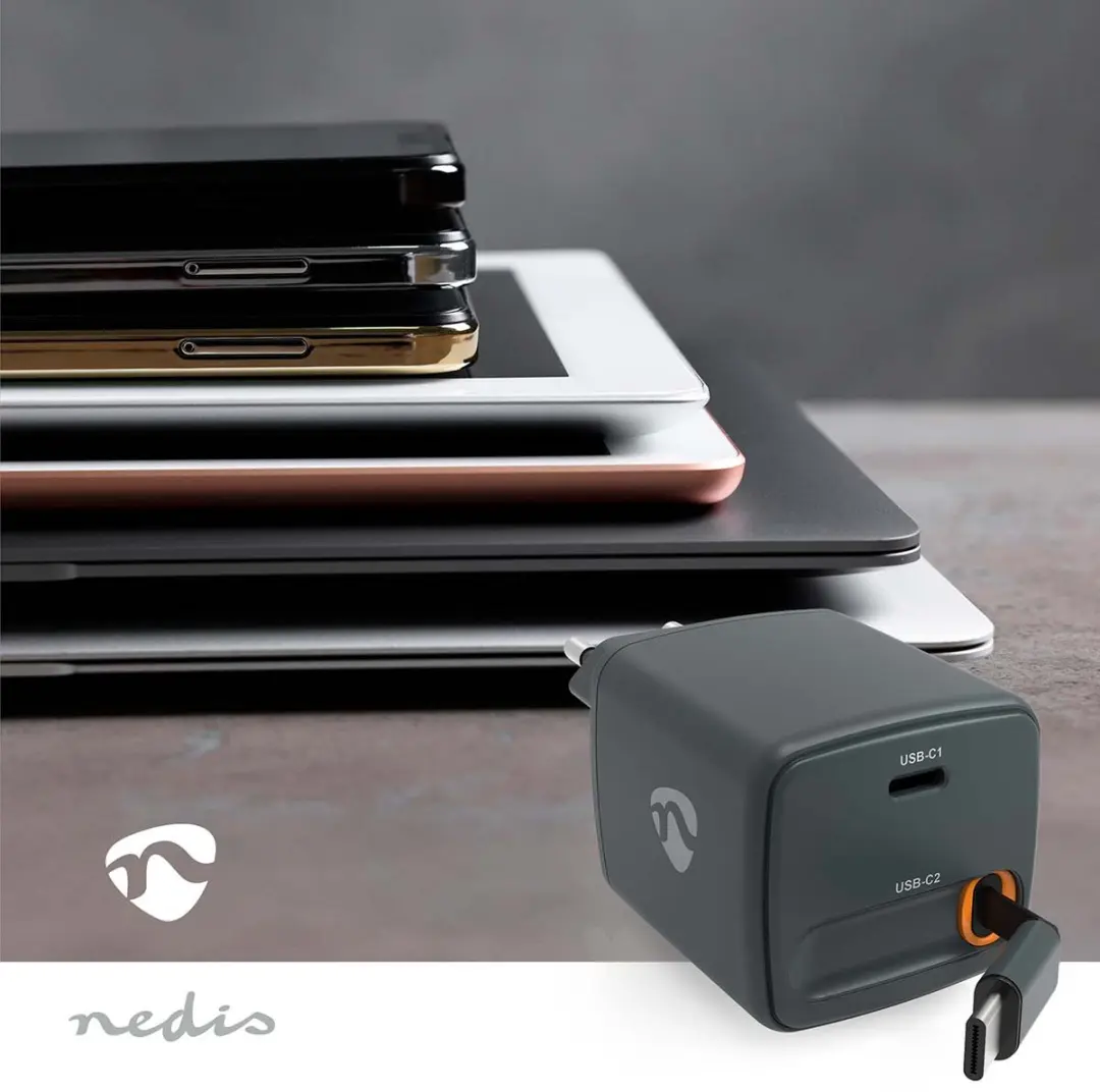 Nedis WCHARC30WBK USB-C Oplader 30W - Zwart