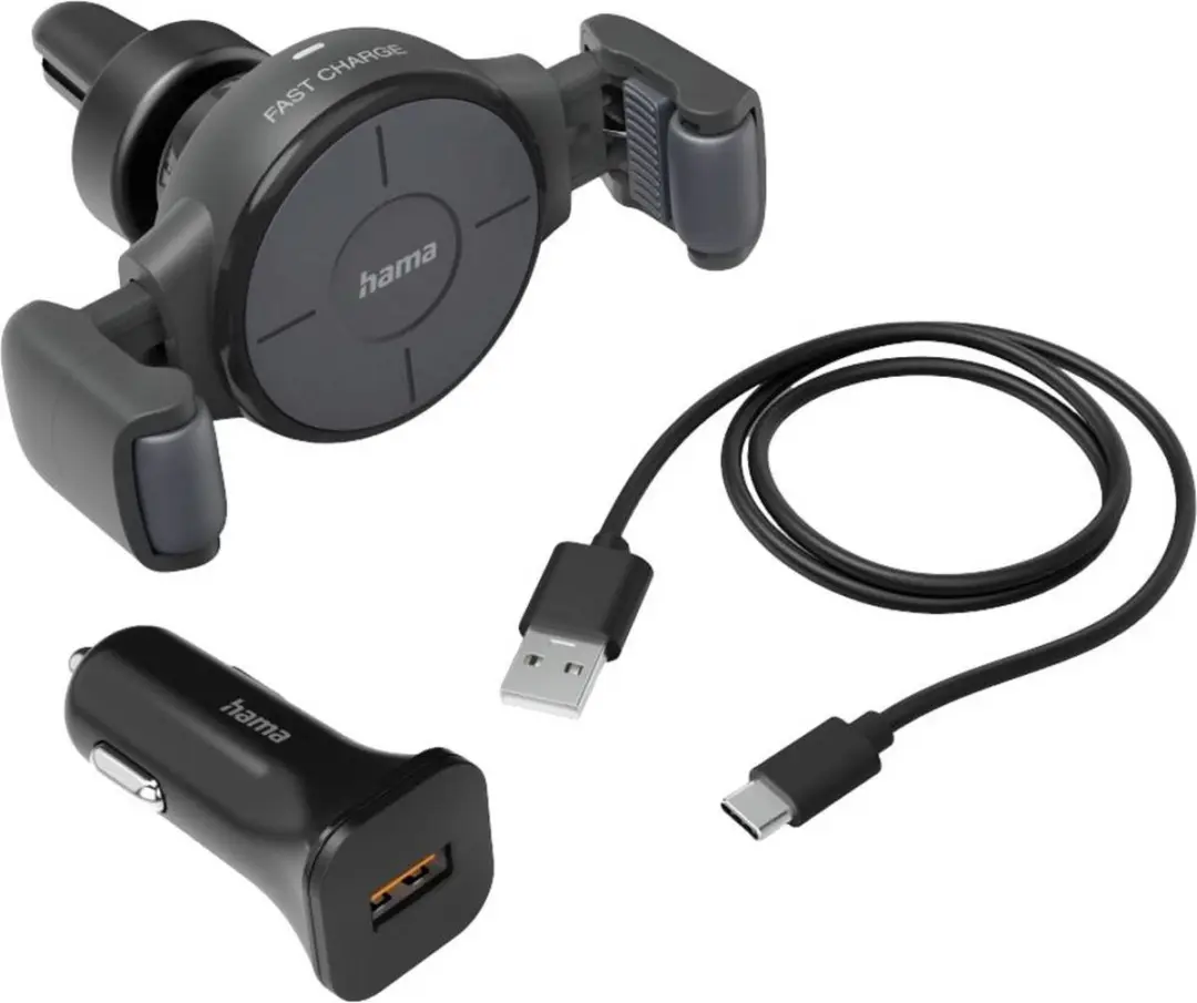 Hama FC10 Flex-Set Antraciet Smartphone Oplader 10W