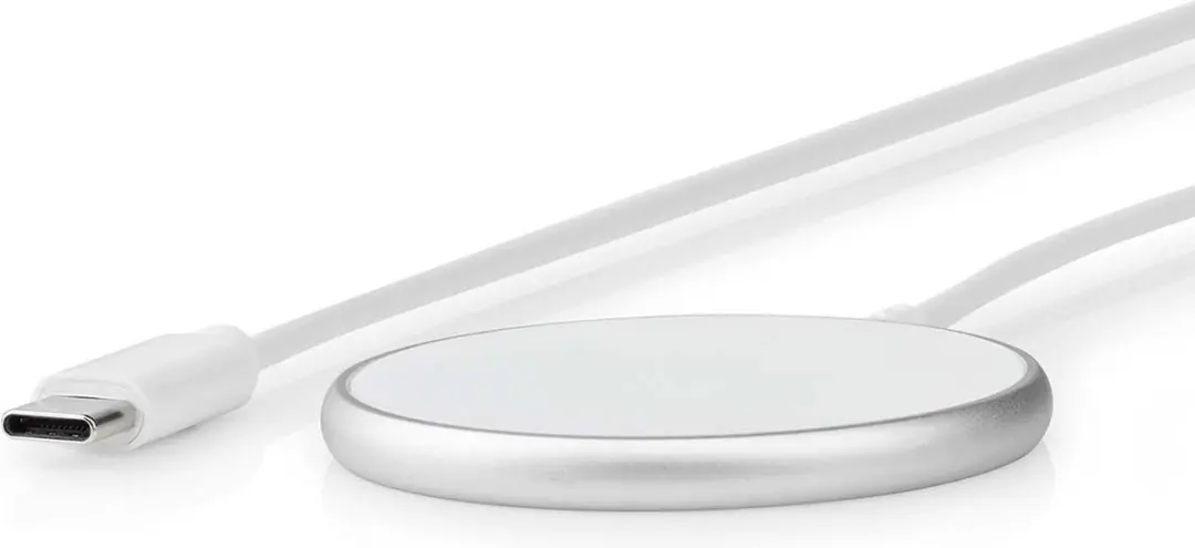 Nedis WCHAQM200SI Draadloze Oplader 10W - Aluminium - 1m