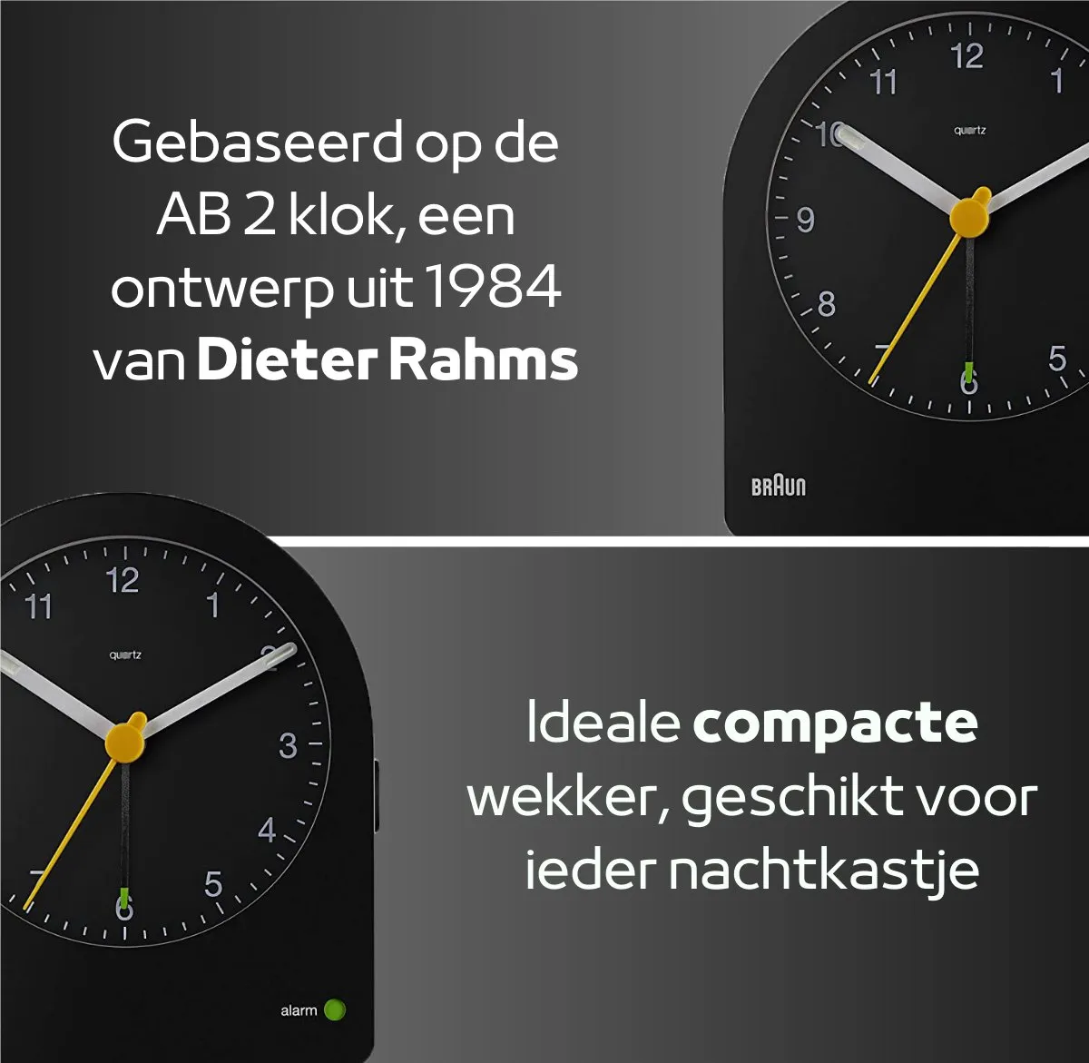 Braun BC22B Wekker - Analoog - Zwart