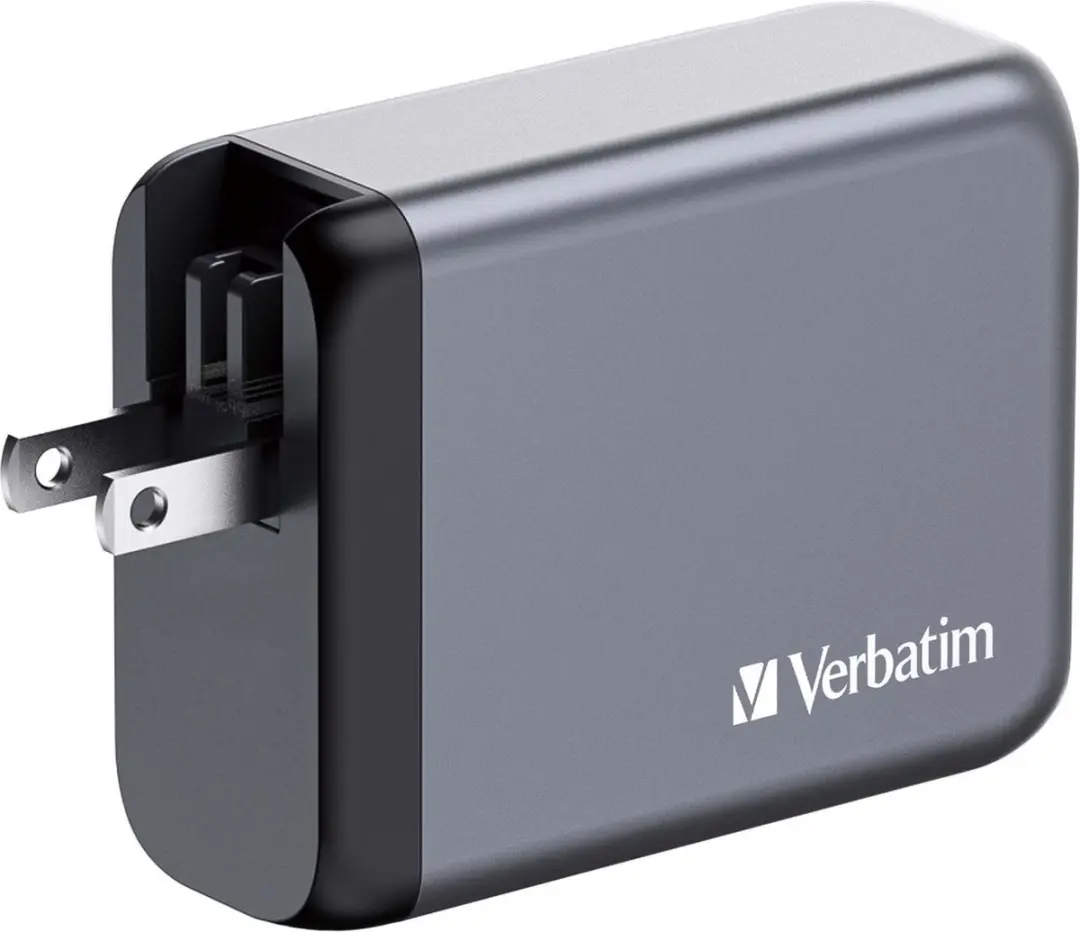 Verbatim GNC-100 GaN Oplader 100W - 4 Poorten - Grijs