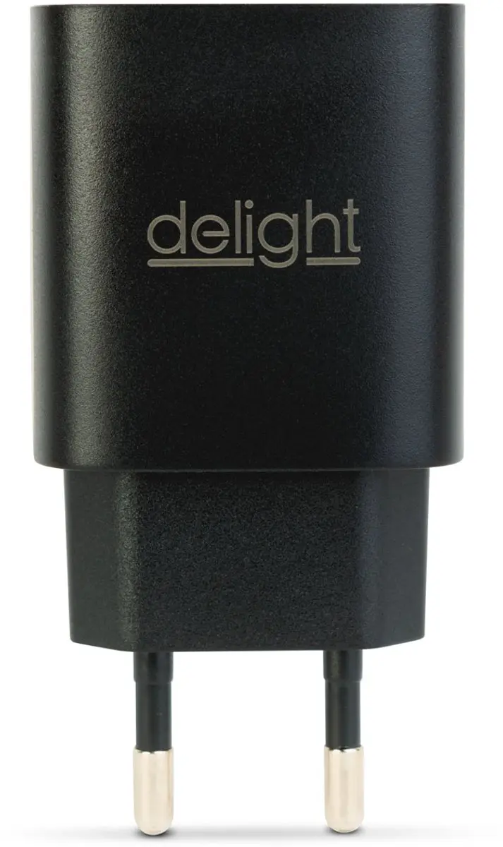 Delight Oplaadblok 55041BK - USB-A + USB-C 20W - Zwart