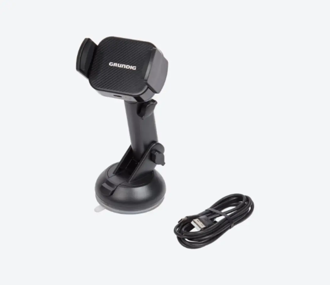 Grundig Telefoonhouder met Draadloze Oplader 15W - Zwart