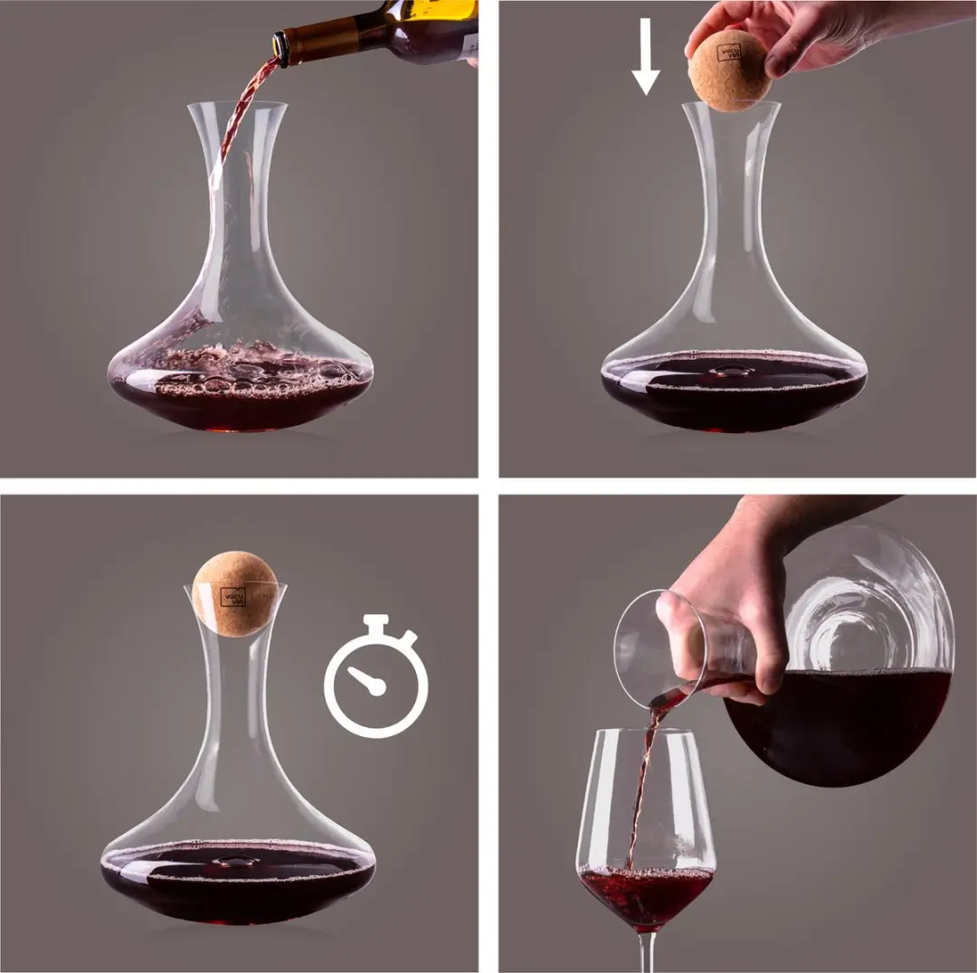 VacuVin Decanteerkaraf 1L - Kristalglas