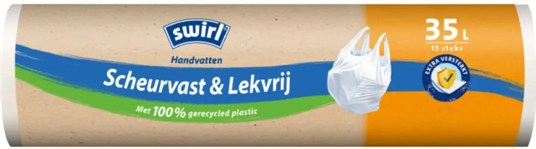 Swirl Vuilniszakken 35L - 180 Stuks (12x15) - Wit