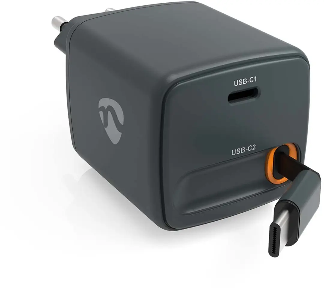 Nedis 65W GaN Oplader USB-C WCHARC65WBK