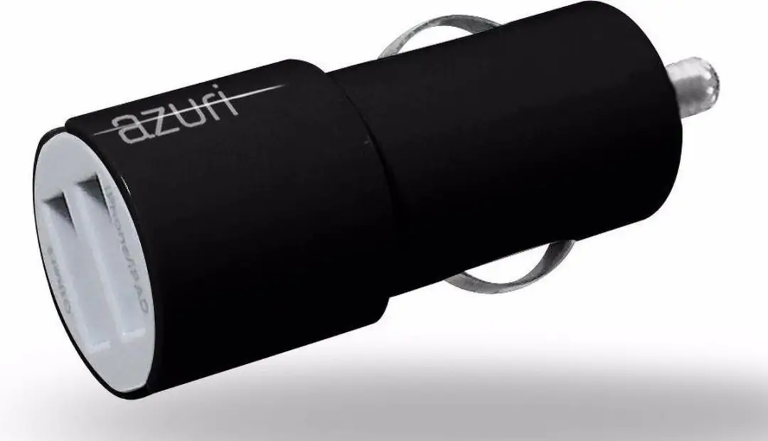 Azuri S91U2-3ABG-ACS Autolader - 3.4A USB - 2 Poorten - Zwart