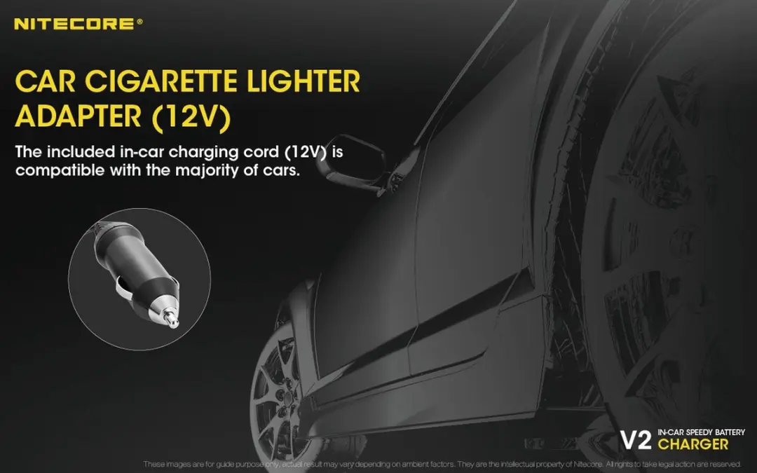 Nitecore V2 Auto Oplader - 3.5W - Zwart