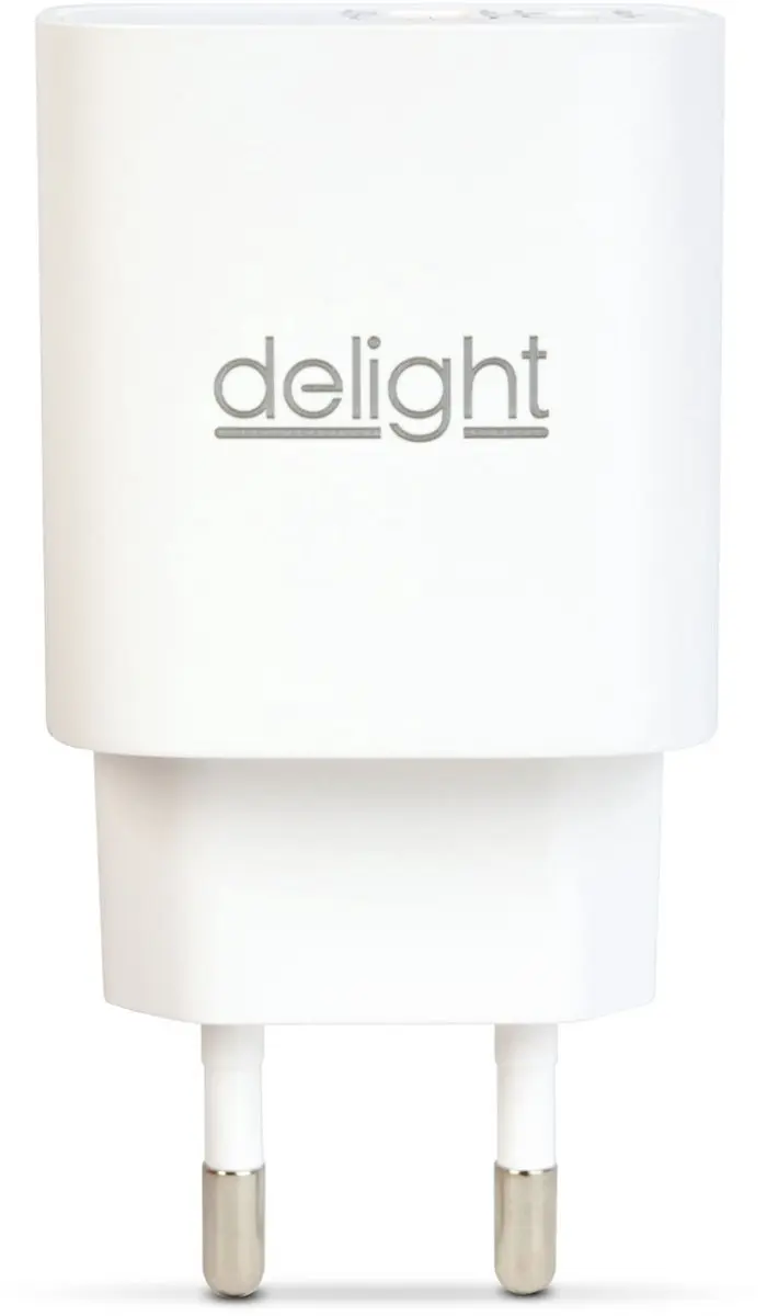 Delight Oplaadblok 20W USB-A + USB-C PD - Wit